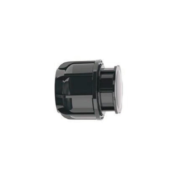 Tapón de polipropileno, utilizado en sistemas de riego tecnificado para sellar o bloquear el extremo de un tubo o conducto. Su función principal es detener el flujo de líquidos, gases u otros materiales a través de la abertura en la que se instala.