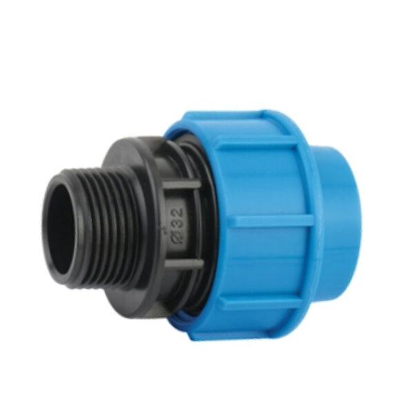 Adaptador rosca macho, permiten con facilidad la unión de un accesorio con rosca interna para los tubos con salida de los fluidos en corto tiempo, pueden montarse en tuberías de polietileno de alta densidad y baja densidad. Para conducción de fluidos en plantas industriales, instalaciones para riego tecnificado y conducción de fluidos.