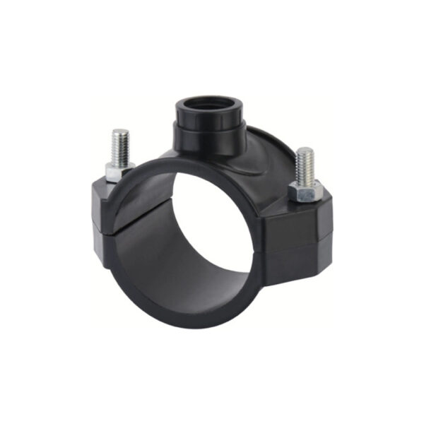 Collarin HDPE, utilizado en sistemas de riego tecnificado para proporcionar sellado y estabilidad en diversas aplicaciones industriales y comerciales.