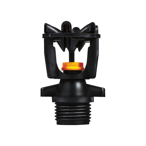 Mini aspersor circular 1/2", utilizado en sistemas de riego tecnificado para un riego preciso y eficiente para áreas pequeñas o específicas de tu jardín. Pueden ayudarte a conservar agua y a mantener tus plantas adecuadamente regadas.