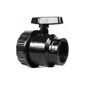 Válvula de polipropileno rosca hembra, utilizado en sistemas de riego tecnificado para controlar el flujo de fluidos en sistemas donde se requiere una conexión roscada. Estas válvulas suelen tener un extremo con una rosca hembra que permite su conexión directa a una tubería o accesorio con una rosca macho correspondiente.